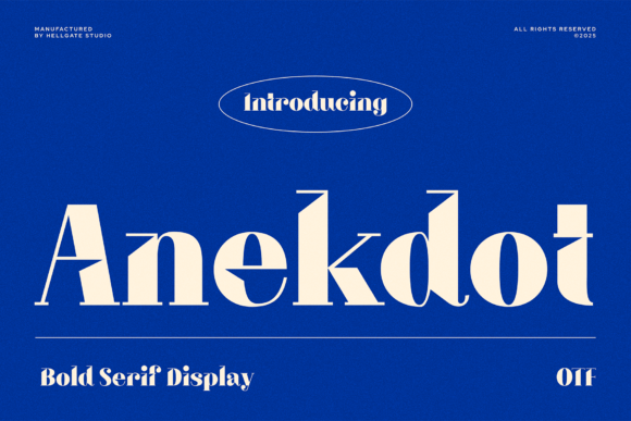 Anekdot: A Bold Serif for Vintage-Inspired Projects