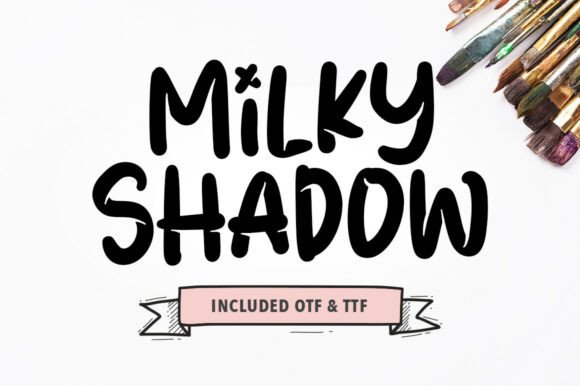 Milky Shadow: Bold Typography with Built-In Dimension