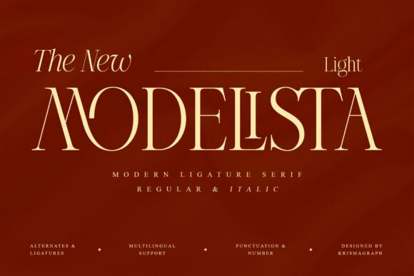 Modelista Light: A Modern Serif for Striking Designs