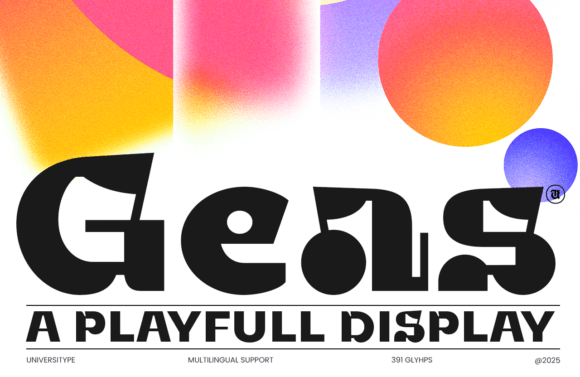 UT Geas Display: The Typeface That Radiates Kinetic Joy